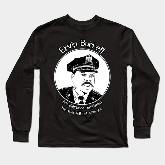 Ervin Burrell - The Wire Long Sleeve T-Shirt by Black Snow Comics